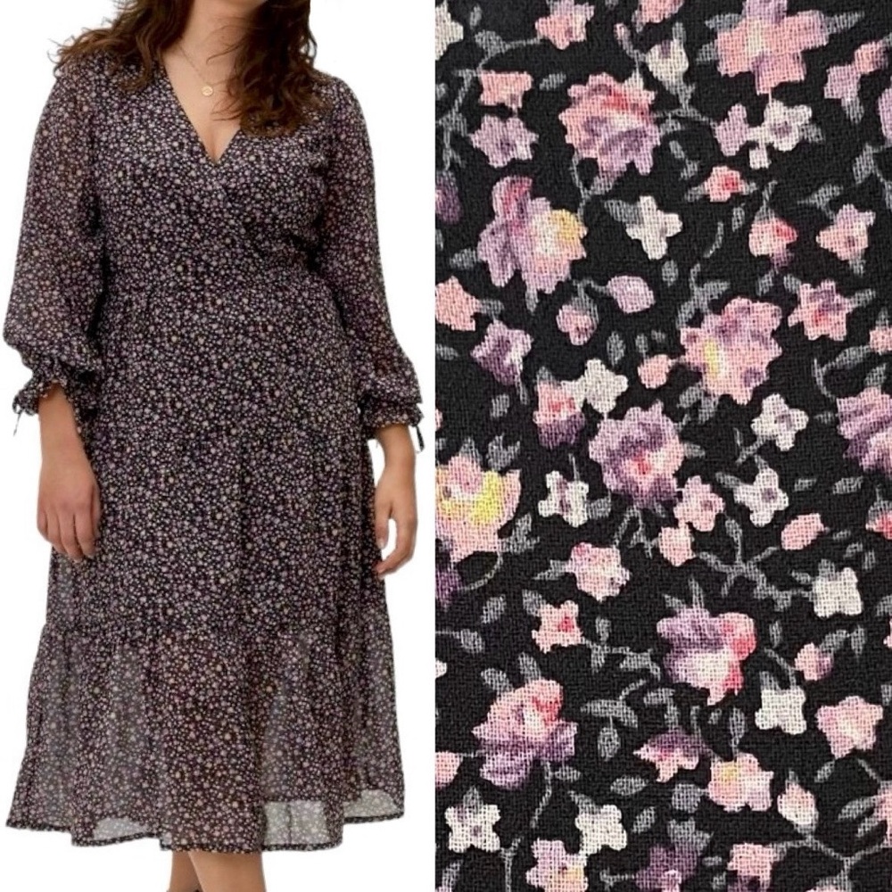 Nasty Gal Floral Midi Dress - Size 14 - NWT